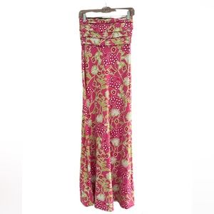 Lilly Pulitzer maxi dress pink floral XS strapless